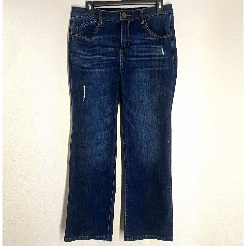 Democracy Women’s Jeans Blue Straight Cotton Blend Regular Size 6